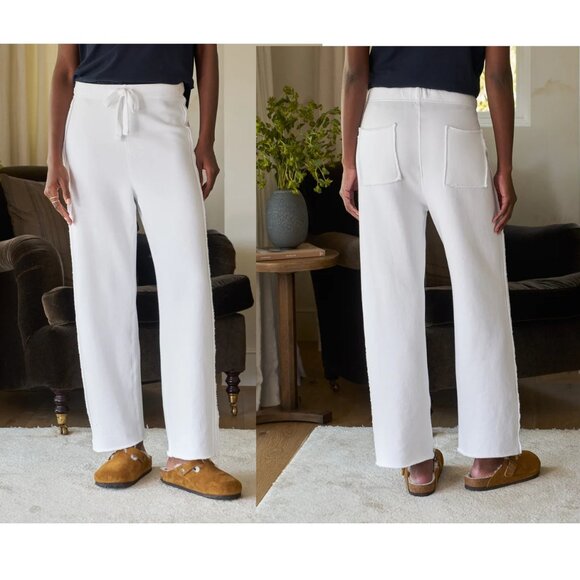 Frank & Eileen Bella Italian Sweatpants in White, Size XS, New - Picture 1 of 8